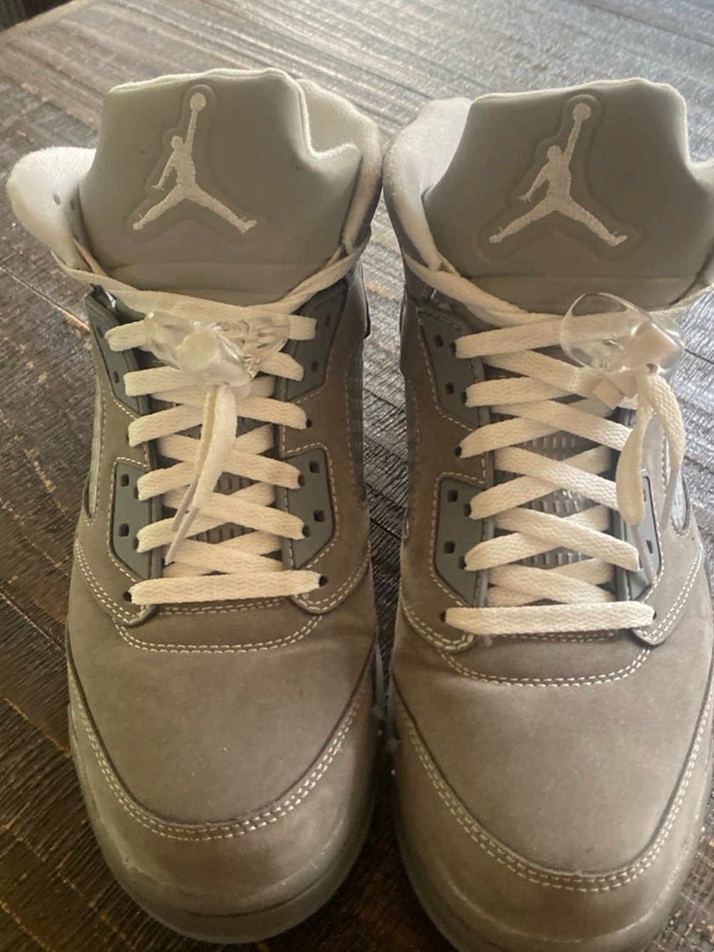 Jordan Men's Light Gray Suede High-Top Sneakers
